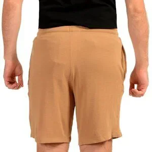 Hugo Boss Shorts Hugo Boss Mens Rib Shorts Brown Casual Shorts
